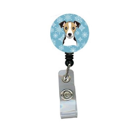 TEACHER'S AID Snowflake Jack Russell Terrier Retractable Badge Reel TE255300